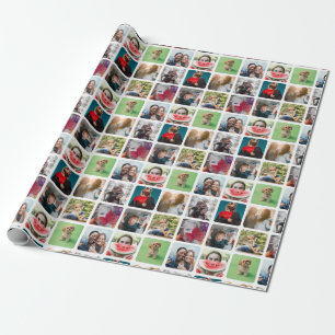 Modern Party Photo Collage Pattern  Wrapping Paper