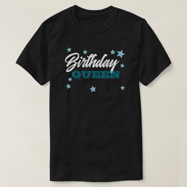 Modern Party Queen It's My Birthday Girl Gift T-Shirt (Design Front)
