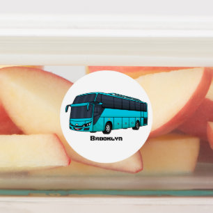 Modern passenger bus cartoon illustration