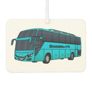 Modern passenger bus cartoon illustration car air freshener