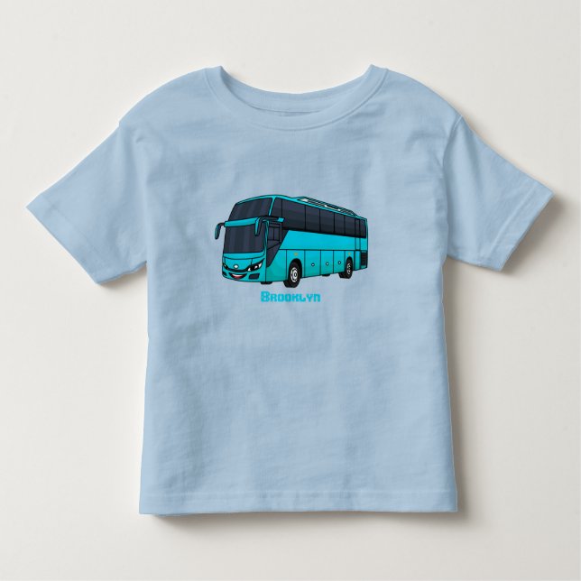 Modern passenger bus cartoon illustration  toddler T-Shirt (Front)
