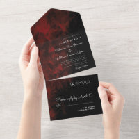 Modern Passionate Red 'n Black Wedding Design