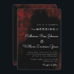 Modern Passionate Red 'n Black Wedding Invitation<br><div class="desc">Modern Passionate Red and Black background wedding invitation great for modern  artistic wedding celebration. Personalise it and share these bold invitations with your guests. Pair it with other matching wedding stationary products from this collection https://www.zazzle.com/collections/passion_red_and_dark-119760091281192422</div>