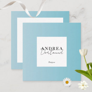 Modern pastel Abstract blue Pattern  Square Business Card