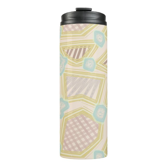 Modern Pastel Abstract Geometric Pattern Tumbler (Front)