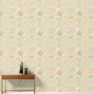 Modern Pastel Abstract Geometric Pattern Wallpaper