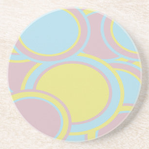Modern Pastel Abstract Painting Coaster
