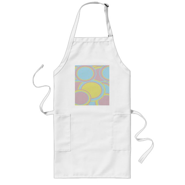 Modern Pastel Abstract Painting Long Apron (Front)