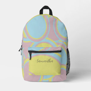 Modern Pastel Abstract Painting Printed Backpack