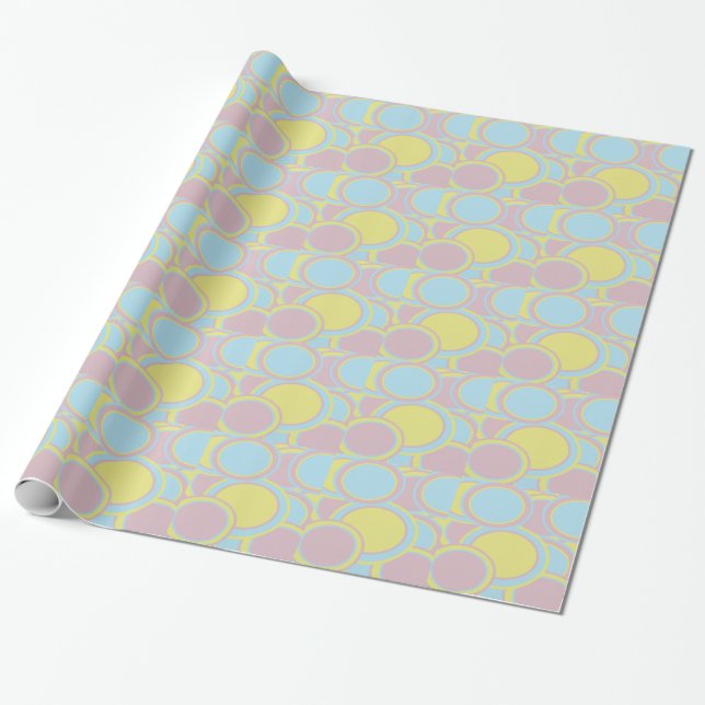 Modern Pastel Abstract Painting Wrapping Paper (Unrolled)