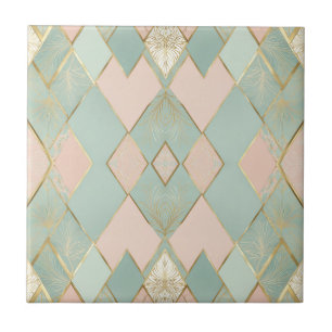 Modern Pastel Argyle Pattern Ceramic Tile