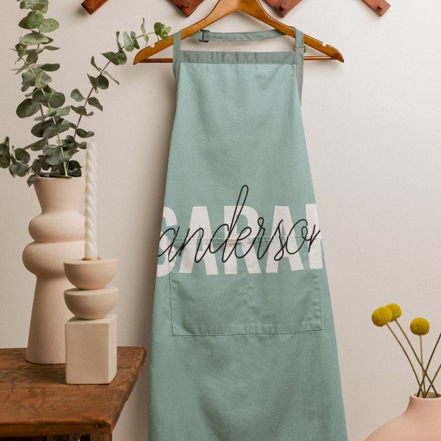 Modern Pastel Beauty Personalised You Name Apron (Creator Uploaded)