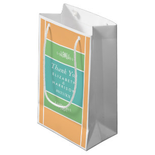 Modern Pastel Block - Tropical Colors - Wedding Small Gift Bag
