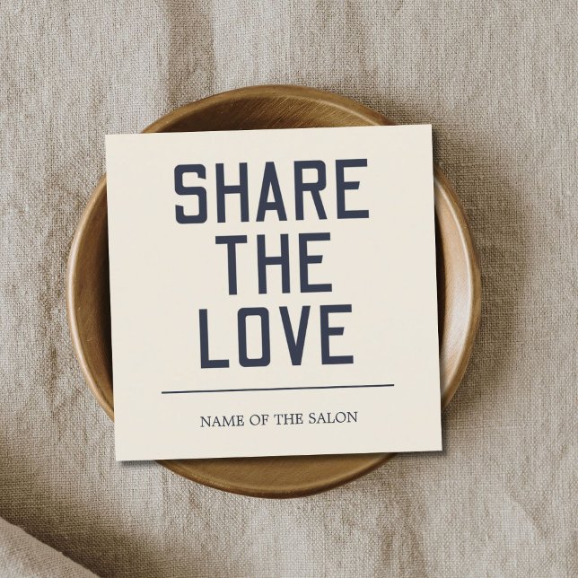 Modern Pastel Blue Bold Salon Referral Card (Creator Uploaded)