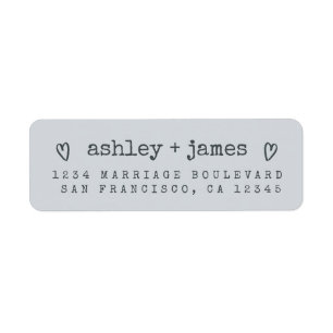Modern Pastel Blue Wedding Return Address Label