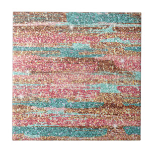 Modern Pastel Brushstrokes Decorative Pattern  Ceramic Tile