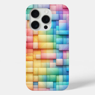 Modern Pastel Candy Block Phone Case Soft Rainbo