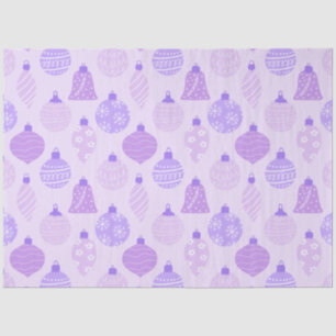 Modern Pastel Christmas Ornaments Purple Christmas Tissue Paper