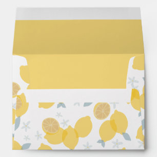 Modern Pastel Citrus Lemons Pattern  Envelope