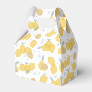 Modern Pastel Citrus Lemons Pattern Favour Box