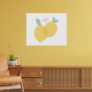 Modern Pastel Citrus Lemons  Poster