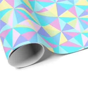Modern Pastel Colourful Geometric Pattern Wrapping Paper