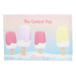 Modern Pastel Coolest Pop Popsicle Personalised Pillowcase