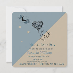 Modern Pastel Custom Baby Shower Card