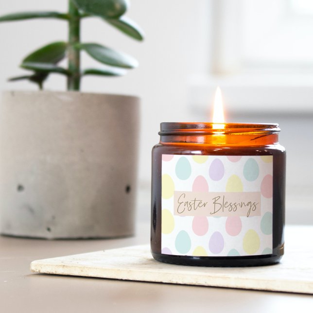 Modern Pastel Egg Pattern | Happy Easter Square Sticker (Creator Uploaded)