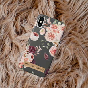Modern Pastel Flowers & Kraft Personalised Gift Case-Mate iPhone 14 Case