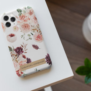 Modern Pastel Flowers & Kraft Personalised Gift iPhone 11Pro Max Case
