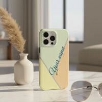 Modern Pastel Geometric Colour Block Custom Name