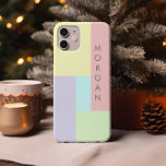 Modern Pastel Geometric Monogram iPhone X Case<br><div class="desc">Our modern pastel collection features beautiful pastel colour palette with modern layout and design in geometrical manner. This collection transfers from office supplies,  stationery to wedding. Check our store for whole collection and if you wish it to be personalised with custom colour contact us through the store.</div>