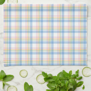 Modern Pastel Gingham Tea Towel