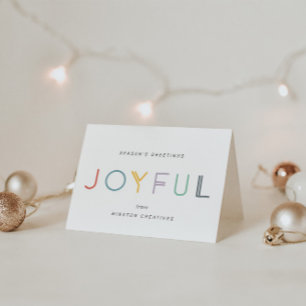 Modern Pastel Joyful Company Business Holiday Card