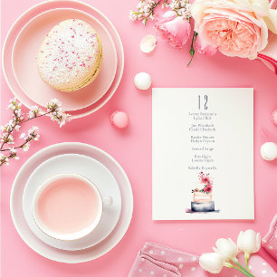 Modern Pastel macarons Table Number Seating Chart