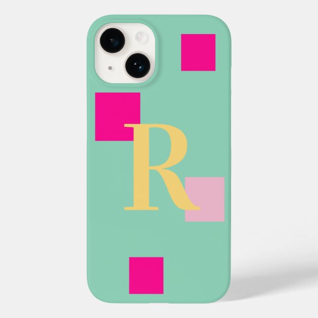 Modern Pastel Monogram Case-Mate iPhone Case (Back)