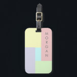 Modern Pastel | Personalised Luggage Tag<br><div class="desc">Our modern pastel collection features beautiful pastel colour palette with modern layout and design in geometrical manner. This collection transfers from office supplies,  stationery to wedding. Check our store for whole collection and if you wish it to be personalised with custom colour contact us through the store.</div>