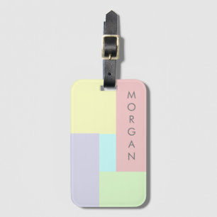 Modern Pastel Personalised Luggage Tag