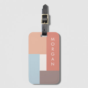 Modern Pastel Personalised Luggage Tag