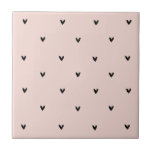 Modern Pastel Pink And Black Hearts Pattern Ceramic Tile<br><div class="desc">Surprise your loved ones with a thoughtful and stylish gift from our Modern Pastel Pink and Black Hearts Pattern Collection. Ideal for birthdays,  anniversaries,  or just to show someone you care,  these items make for unforgettable presents.</div>