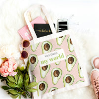 Modern Pastel Pink And Green Avocado Fun Quote 