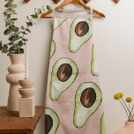 Modern Pastel Pink And Green Avocado Pattern Apron<br><div class="desc">Modern Pastel Pink And Green Avocado Pattern</div>