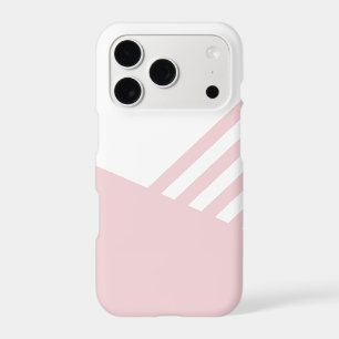 Modern Pastel Pink and White Diagonal Phone Case