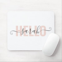 Modern Pastel Pink Beauty Hello And Your Name