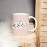 Modern Pastel Pink Beauty Personalised You Name Coffee Mug<br><div class="desc">Modern Pastel Pink Beauty Personalised You Name</div>