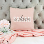 Modern Pastel Pink Beauty Personalised You Name Cushion<br><div class="desc">Modern Pastel Pink Beauty Personalised You Name</div>