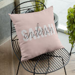 Modern Pastel Pink Beauty Personalised You Name Cushion<br><div class="desc">Modern Pastel Pink Beauty Personalised You Name</div>