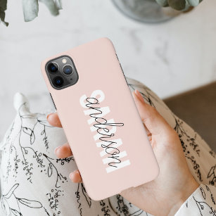 Modern Pastel Pink Beauty Personalised You Name iPhone 11Pro Max Case