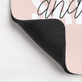 Modern Pastel Pink Beauty Personalised You Name Mouse Pad (Corner)